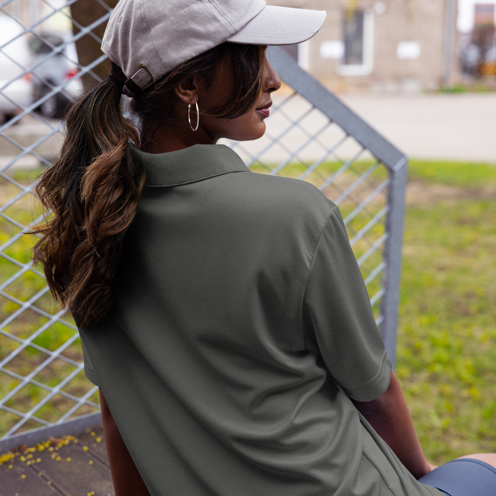 adidas space-dyed polo